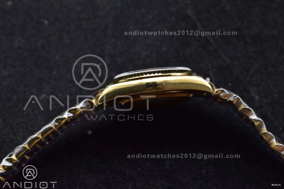 (Gain with Dial YG Gold Steel Square V5 Best vr3255 Edition 36 904L Weight) President QF Bracelet DayDate Diamond on 0225